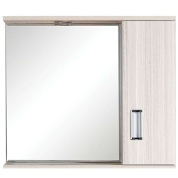 Καθρέπτης Μπάνιου Με Ντουλάπι Fino 40-0007 62x55x13,5cm Με Ένα Φως Terra Gloria PVC