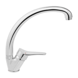 Μπαταρία Κουζίνας Λοξή Stillo BSL4A Chrome Ferro Μέταλλο