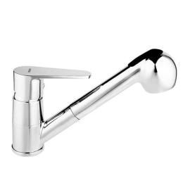 Μπαταρία Κουζίνας Με Αποσπώμενο Ντους Algeo BAG8 Chrome Ferro Μέταλλο