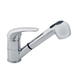 Μπαταρία Κουζίνας Με Αποσπώμενο Ντους Vasto BVA8 Chrome Ferro Μέταλλο