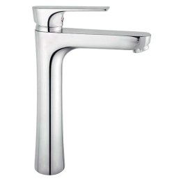 Μπαταρία Νιπτήρος Υψηλή Algeo Square BAQ2L Chrome Ferro Μέταλλο