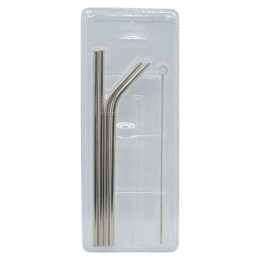 Καλαμάκια Μεταλλικά (Σετ 5Τμχ) 797974 Inox Ankor Stainless Steel