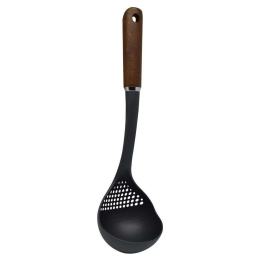 Κουτάλα Βαθιά Με Ξύλινη Λαβή 809660 49x9,3cm Black Ankor Πλαστικό