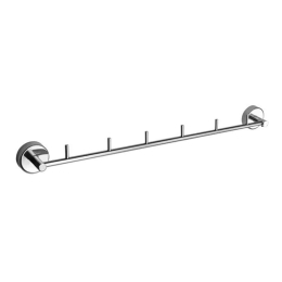 Άγκιστρο Μπάνιου 6 Θέσεων Moderno 2206 47cm Chrome Karag Ανοξείδωτο Ατσάλι