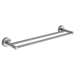 Κρεμάστρα Πετσέτας Διπλή Uno 1252 99 50cm Satin Karag Ανοξείδωτο Ατσάλι