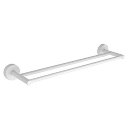 Κρεμάστρα Πετσέτας Διπλή Uno 1262 66 60cm White Karag Ανοξείδωτο Ατσάλι