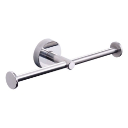 Χαρτοθήκη Διπλή Uno 1422 24x5,5x7,5cm Chrome Karag Ανοξείδωτο Ατσάλι