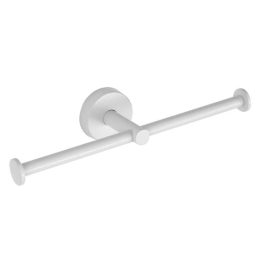 Χαρτοθήκη Διπλή Uno 1422 66 24x5,5x7,5cm White Karag Ανοξείδωτο Ατσάλι