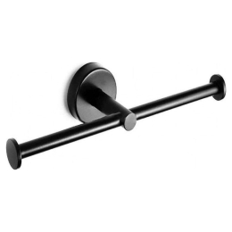 Χαρτοθήκη Διπλή Uno 1422 55 24x5,5x7,5cm Black Karag Ανοξείδωτο Ατσάλι