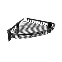 Γωνιακή Ραφιέρα Μπάνιου Reti 9637 55 21x21cm Black Karag Ανοξείδωτο Ατσάλι