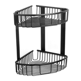 Γωνιακή Ραφιέρα Μπάνιου Reti 963888 55 21x21x33cm Black Karag Ανοξείδωτο Ατσάλι