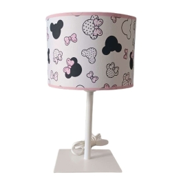 Επιτραπέζιο Φωτιστικό Παιδικό Mickey  TL-0019 E27 Φ20cm 33cm Pink-Multi Metanor Μέταλλο,Ύφασμα