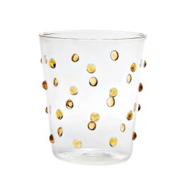 Ποτήρι Νερού Party PY00118 450ml Gold-Clear Zafferano Γυαλί