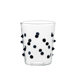 Ποτήρι Party Junior PY00302 95ml Black-Clear Zafferano Γυαλί
