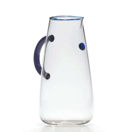 Κανάτα Uniche UN00707 11x22cm 1400ml Blue-Clear Zafferano Γυαλί