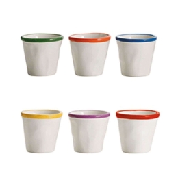 Φλυτζάνια Καφέ Rim (Σετ 6Τμχ) RIM0099 70ml Multi Zafferano Κεραμικό