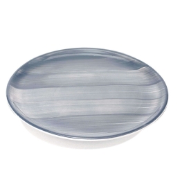 Πιατέλα Σερβιρίσματος Στρογγυλή Striche SK00614 Φ33cm Grey Zafferano Κεραμικό