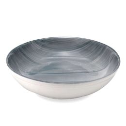 Μπωλ Σερβιρίσματος Striche SK00814 Φ30cm White-Grey Zafferano Κεραμικό