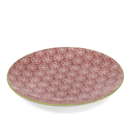 Πιάτο Ρηχό Tue TU00408 Φ26,5cm Pink Zafferano Κεραμικό