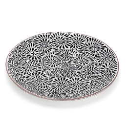 Πιάτο Γλυκού Tue TU01402 Φ21,5cm Black Zafferano Κεραμικό