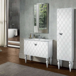 Έπιπλο Μπάνιου Νιπτήρα Coco Με Καθρέπτη Cleo 102x47x83cm/60x100cm White Bluelife Mdf