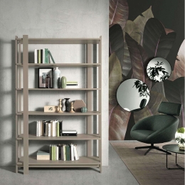 Βιβλιοθήκη Arti 124x37x200cm Warm Grey Capodarte