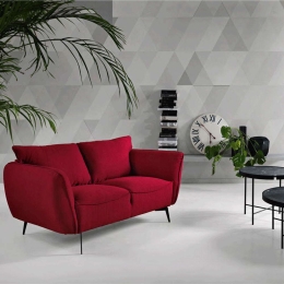 Καναπές Διθέσιος Nicolas 158x88x80cm Red Capodarte