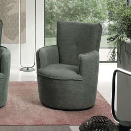 Πολυθρόνα Archie 74x82x87cm Dark Grey Capodarte