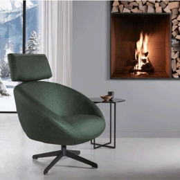 Πολυθρόνα Debbie 86x90x95cm Green-Black Capodarte