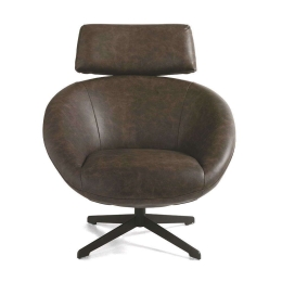 Πολυθρόνα Debbie 86x90x95cm Brown-Black Capodarte