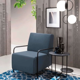 Πολυθρόνα Olivia 68x80x80cm Blue-Black Capodarte