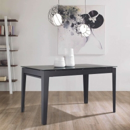Τραπέζι Επεκτεινόμενο Omero 140x90x76cm Anthracite Capodarte