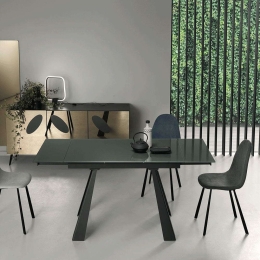 Τραπέζι Επεκτεινόμενο Spello 120x80x76cm Anthracite Capodarte