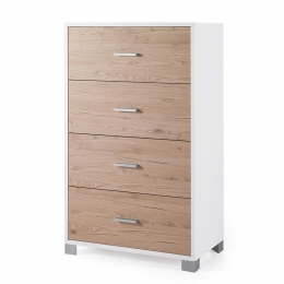 Συρταριέρα Lucilla LUCILLA.BF/RR 70x41x122cm Oak-White Ikone Casa