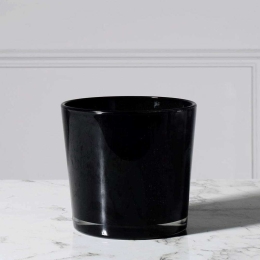 Βάζο Γυάλινο 8920-8 17x17x16cm Black Supergreens Γυαλί