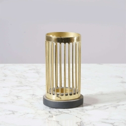 Κηροπήγιο Για Ρεσώ Μεταλλικό 8220-3 10x10x16,5cm Gold Supergreens Μέταλλο