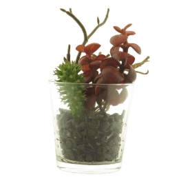 Τεχνητό Φυτό Παχύφυτο 9470-6 6x13cm Red Supergreens Πολυέστερ