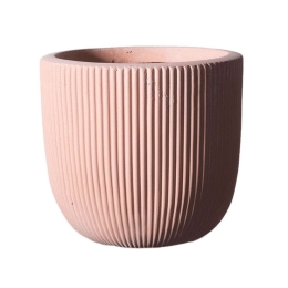Κασπώ Πήλινο Στρογγυλό Stripe L C-8940-8 37x37x33cm Somon Supergreens Πηλός