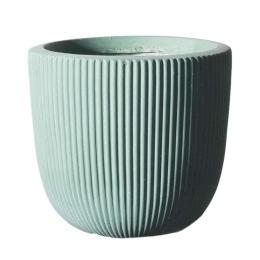 Κασπώ Πήλινο Στρογγυλό Stripe S A-7940-8 24x24x23cm Veraman Supergreens Πηλός