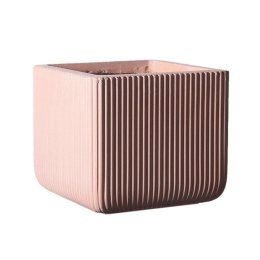 Κασπώ Πήλινο Τετράγωνο Stripe L C-3050-8 37x37x33cm Somon Supergreens Πηλός
