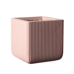Κασπώ Πήλινο Τετράγωνο Stripe S A-3050-8 24x24x23cm Somon Supergreens Πηλός