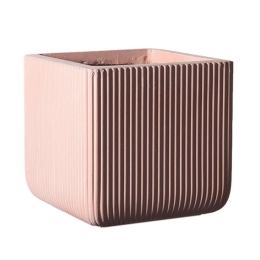Κασπώ Πήλινο Τετράγωνο Stripe XL D-3050-8 44x44x38cm Somon Supergreens Πηλός