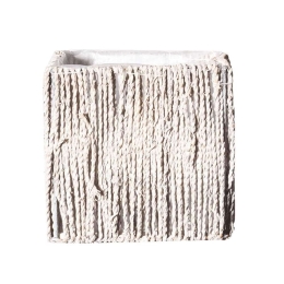 Κασπώ Σχοινένιο A-7860-8 13x13x13cm Beige Supergreens Πηλός