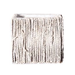 Κασπώ Σχοινένιο B-7860-8 17x17x17cm Beige Supergreens Πηλός