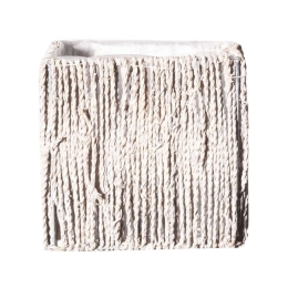 Κασπώ Σχοινένιο C-7860-8 20x20x20cm Beige Supergreens Πηλός