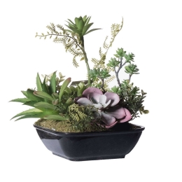 Τεχνητό Φυτό Σύνθεση Παχύφυτων 4360-6 18x18x19cm Green Supergreens Πολυαιθυλένιο