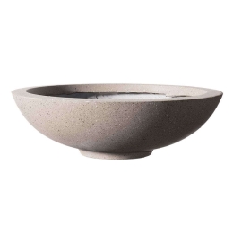 Κασπώ Πήλινο Οβάλ Terazzo M B-4150-8 60x60x19cm Grey Supergreens Πηλός