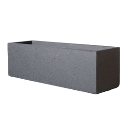 Κασπώ Πήλινο Ορθογώνιο Terazzo M B-1150-8 70x25x23cm Black Supergreens Πηλός