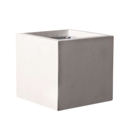 Κασπώ Πήλινο Τετράγωνο Rocky L C-5050-8 40x40x40 Light Grey Supergreens Πηλός