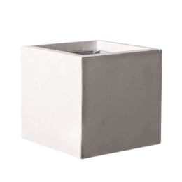 Κασπώ Πήλινο Τετράγωνο Rocky M B-5050-8 30x30x30 Light Grey Supergreens Πηλός